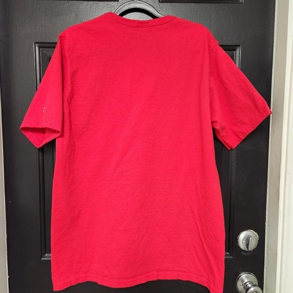 Champion Mens Red Big C Logo Tee Shirt Short Sleeve Streetwear‎ Large - Picture 5 of 7